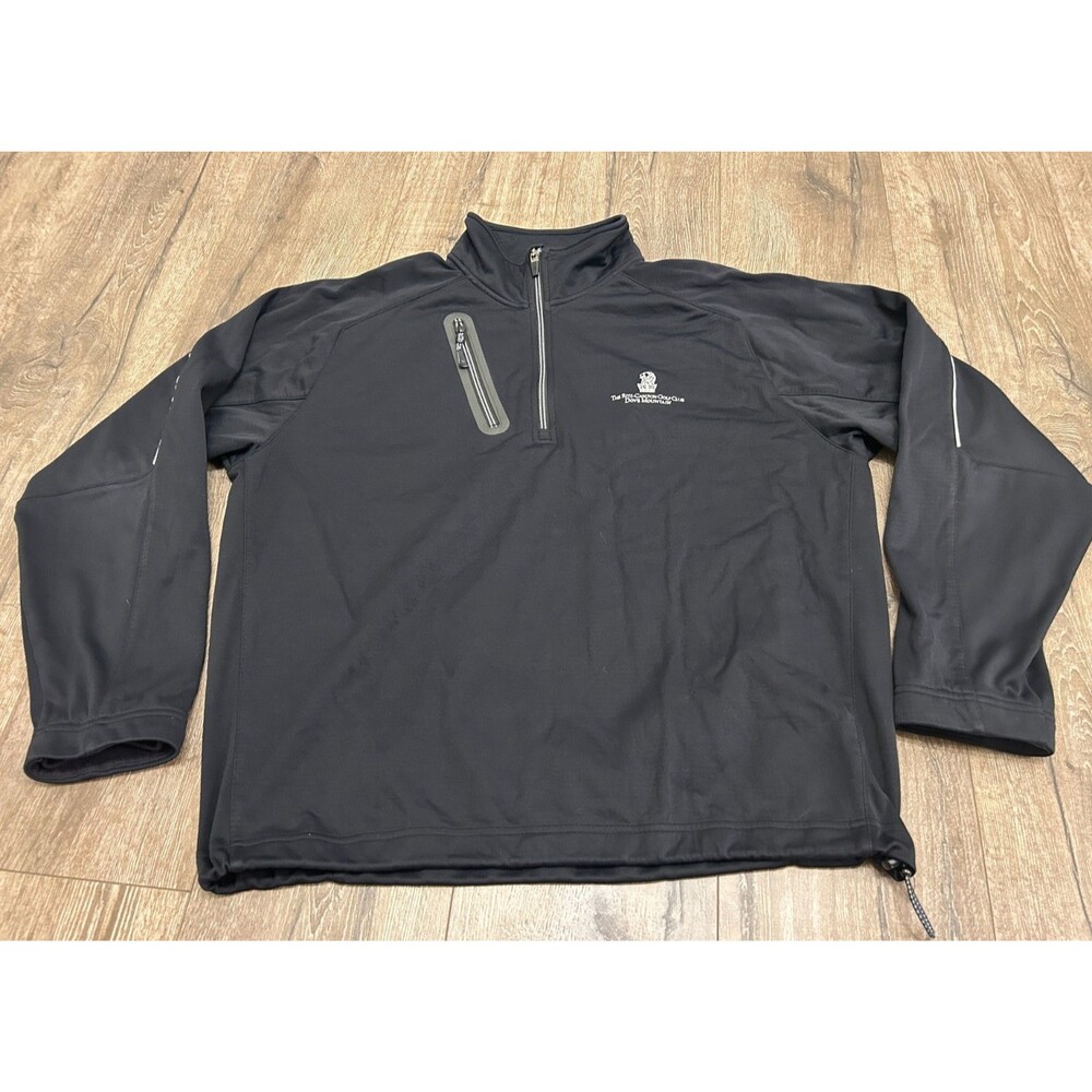 Ritz Carlton Golf Club 1/4 Zip Pullover Mens Large Black Dove Mountain